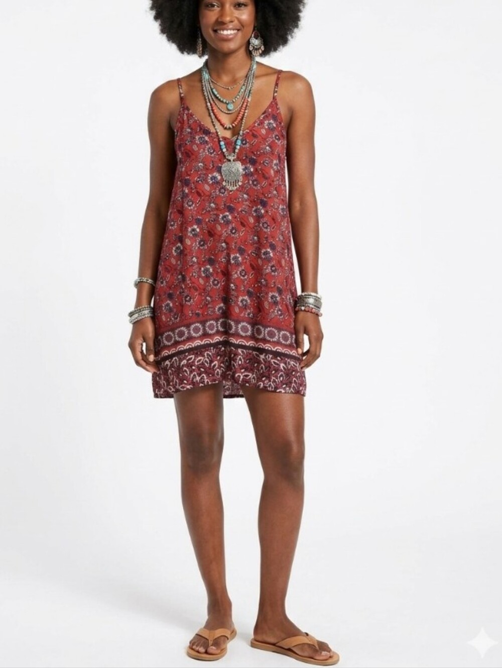 Miami (Made In India) Boho Floral Pattern Mini Dress